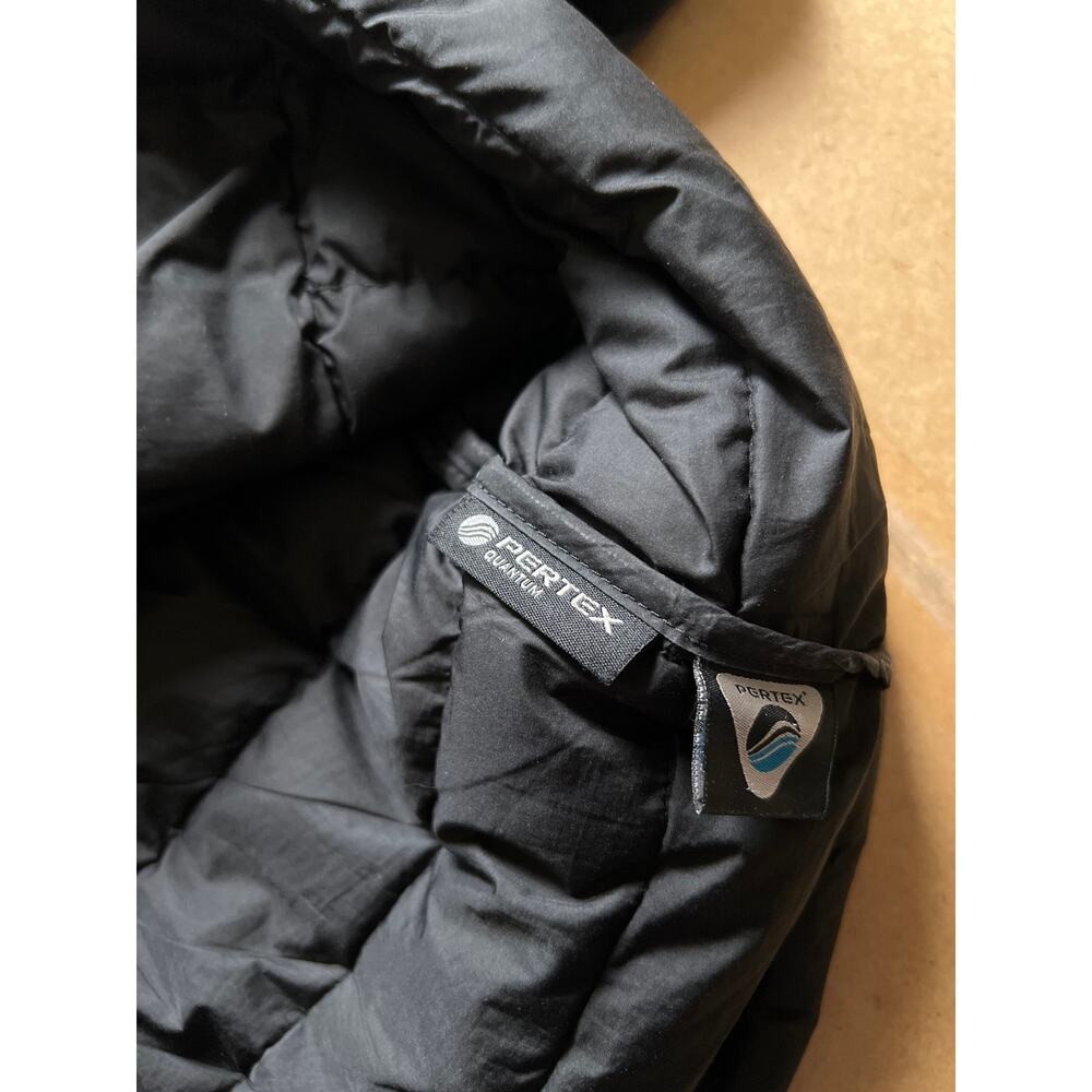 The North Face Down Puffer Coat Womens Medium Black Long 700 Fill Parka - Picture 4 of 10